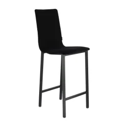 Mobliberica Koko ® Tabouret snack en tissu dossier haut* Tabouret Snack (assise +/- 65 Cm)|Tabouret De Bar (assise +/- 80 Cm)
