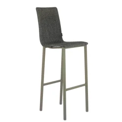 Mobliberica Koko ® Tabouret de bar dossier haut en tissu* Tabouret De Bar (assise +/- 80 Cm)