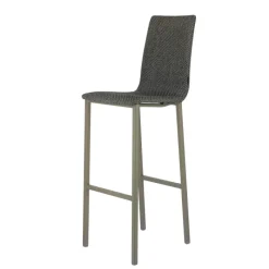 Mobliberica Koko ® Tabouret de bar dossier haut en tissu* Tabouret De Bar (assise +/- 80 Cm)