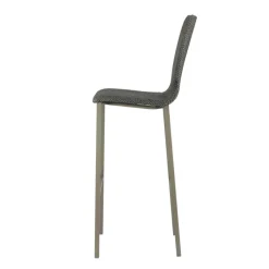Mobliberica Koko ® Tabouret de bar dossier haut en tissu* Tabouret De Bar (assise +/- 80 Cm)