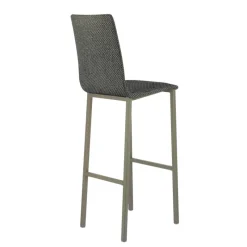 Mobliberica Koko ® Tabouret de bar dossier haut en tissu* Tabouret De Bar (assise +/- 80 Cm)