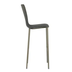 Mobliberica Koko ® Tabouret de bar dossier haut en tissu* Tabouret De Bar (assise +/- 80 Cm)