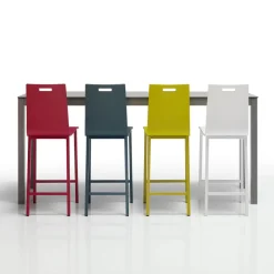 Mobliberica Koko Tabouret snack ® dossier bas en bois* Tabouret Snack (assise +/- 65 Cm)|Tabouret De Bar (assise +/- 80 Cm)