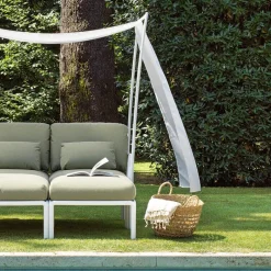 Komodo ombra 3 Canapé de jardin 3 places avec voile d'ombrage fabriqué en Italie* Fauteuil De Jardin