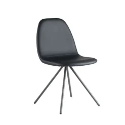 Peressini Kube Chaise design coque en synthétique rembourrée et pieds en métal* Chaise De Cuisine|Chaise De Salle à Manger