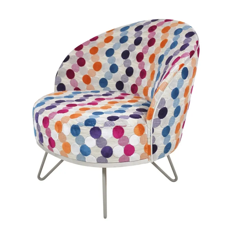 Paget Léa Fauteuil lounge design art déco avec pieds épingle fabrication française* Fauteuil De Salon