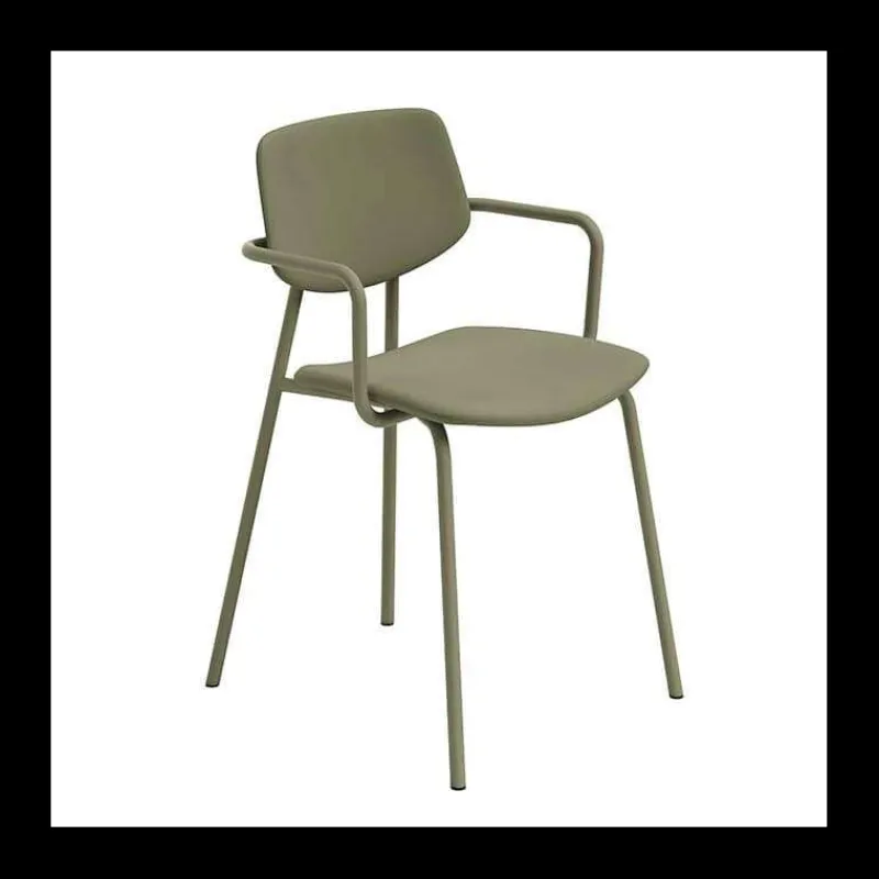Perfecta Lago Chaise avec accoudoirs vintage rembourrée en simili* Chaise De Cuisine|Chaise De Salle à Manger
