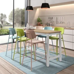 Perfecta Lago Tabouret snack vintage rembourré en simili fabriqué en Belgique* Tabouret Snack (assise +/- 65 Cm)|Tabouret De Bar (assise +/- 80 Cm)