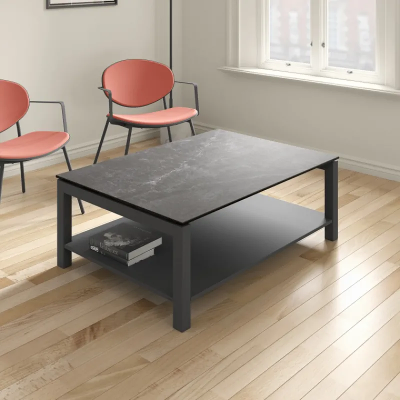 Cancio Lakera mini Table basse tendance en dekton et en acier* Table De Salon