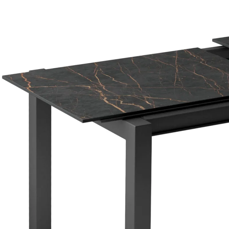 Cancio Lakera Table snack en Dekton rectangulaire extensible avec pieds en métal* Table De Cuisine