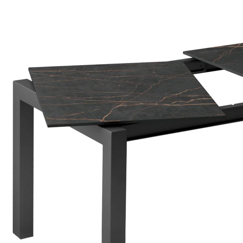Cancio Lakera Table snack en Dekton rectangulaire extensible avec pieds en métal* Table De Cuisine