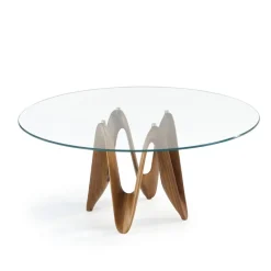 Sovet Italia Lambda Sovet® Table ronde design en verre* Table De Salle à Manger