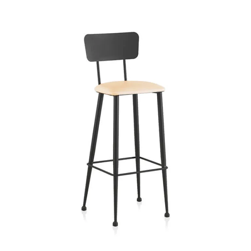 Jayso Lanuza Tabouret haut pour cuisine en métal et assise rembourrée* Tabouret Snack (assise +/- 65 Cm)|Tabouret De Bar (assise +/- 80 Cm)