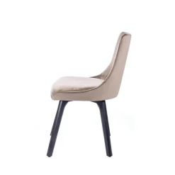 Sessio Lars Chaise cocooning en tissu et pieds en bois* Chaise De Salle à Manger|Chaise Salon