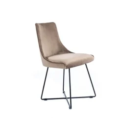 Sessio Lars Chaise design en tissu et pieds filaires en métal* Chaise De Salle à Manger|Chaise Salon