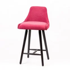 Sessio Lars diamant Tabouret snack matelassé en tissu et pieds en bois* Tabouret Snack (assise +/- 65 Cm)|Tabouret De Bar (assise +/- 80 Cm)