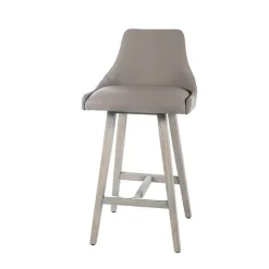 Sessio Lars Tabouret snack moderne avec dossier et pieds en bois* Tabouret Snack (assise +/- 65 Cm)|Tabouret De Bar (assise +/- 80 Cm)
