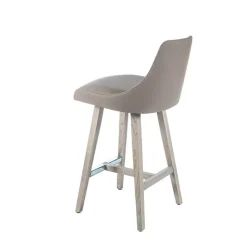 Sessio Lars Tabouret snack moderne avec dossier et pieds en bois* Tabouret Snack (assise +/- 65 Cm)|Tabouret De Bar (assise +/- 80 Cm)