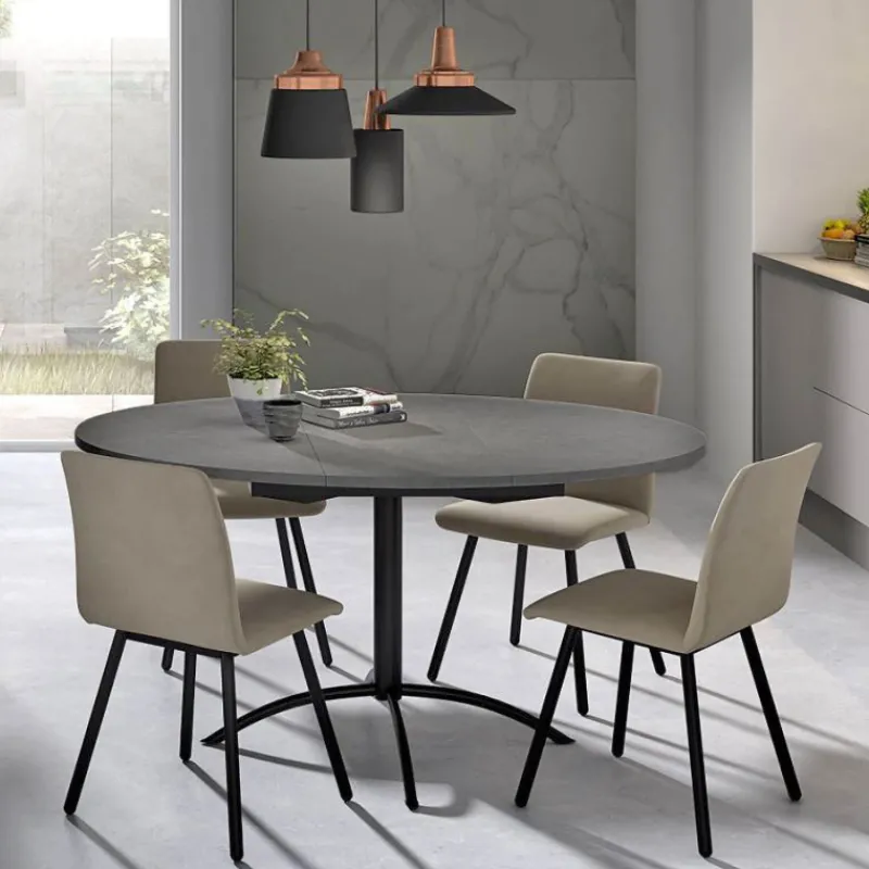 Perfecta Laser Table de cuisine ronde en stratifié extensible* Table De Cuisine