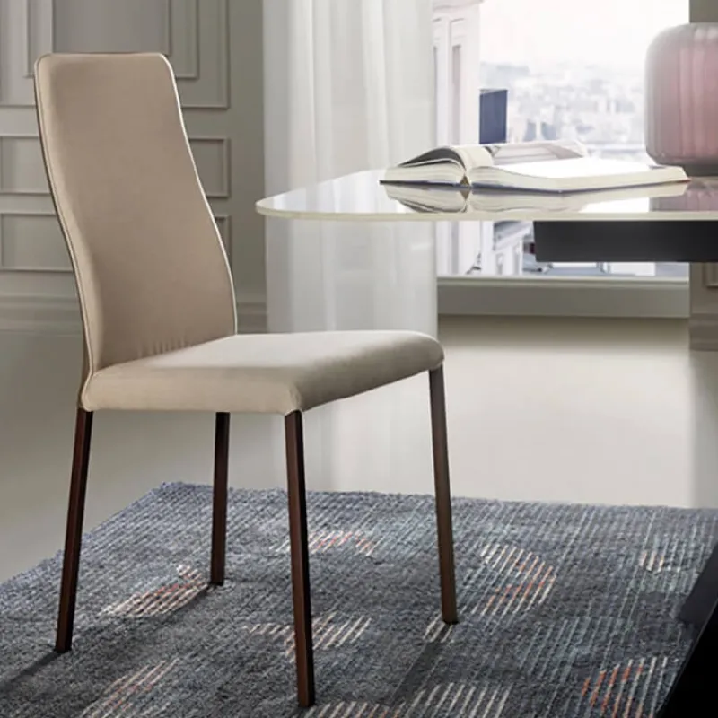 Europea Laura Chaise de salle à manger italienne en tissu bicolore* Chaise De Salle à Manger
