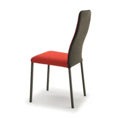Europea Laura Chaise de salle à manger italienne en tissu bicolore* Chaise De Salle à Manger