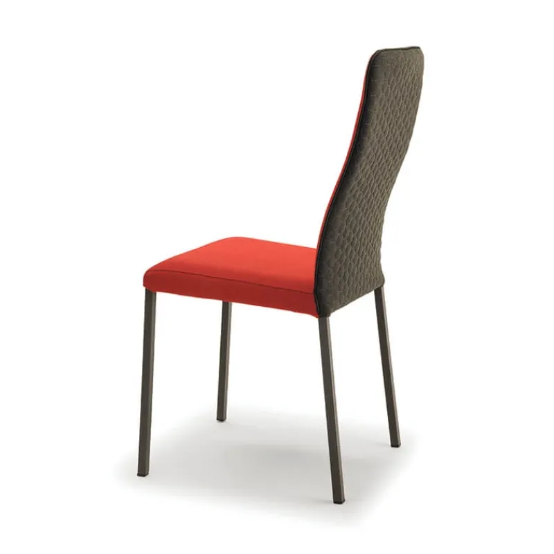 Europea Laura Chaise de salle à manger italienne en tissu bicolore* Chaise De Salle à Manger