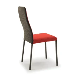 Europea Laura Chaise de salle à manger italienne en tissu bicolore* Chaise De Salle à Manger