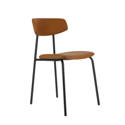 Perfecta Lazio Chaise belge style rétro en simili avec pieds en métal* Chaise De Cuisine|Chaise De Salle à Manger