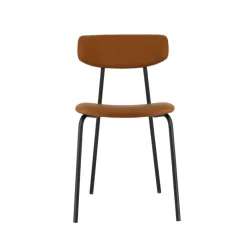 Perfecta Lazio Chaise belge style rétro en simili avec pieds en métal* Chaise De Cuisine|Chaise De Salle à Manger