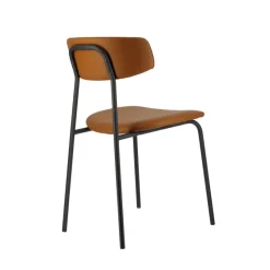 Perfecta Lazio Chaise belge style rétro en simili avec pieds en métal* Chaise De Cuisine|Chaise De Salle à Manger