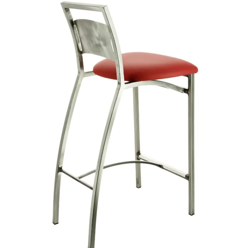 Carrier Liane ® Tabouret snack en synthétique et métal dossier motif style industriel* Tabouret Snack (assise +/- 65 Cm)|Tabouret De Bar (assise +/- 80 Cm)