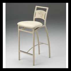 Carrier Liane ® Tabouret snack en synthétique et métal dossier motif style industriel* Tabouret Snack (assise +/- 65 Cm)|Tabouret De Bar (assise +/- 80 Cm)