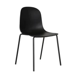 LilyChaise coque moderne empilable en polypropylène avec pieds en métal* Chaise De Cuisine|Chaise De Salle à Manger
