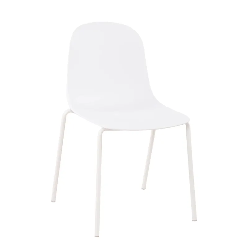 LilyChaise coque moderne empilable en polypropylène avec pieds en métal* Chaise De Cuisine|Chaise De Salle à Manger