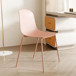 LilyChaise coque moderne empilable en polypropylène avec pieds en métal* Chaise De Cuisine|Chaise De Salle à Manger