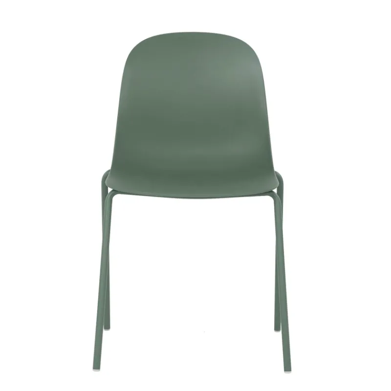 LilyChaise coque moderne empilable en polypropylène avec pieds en métal* Chaise De Cuisine|Chaise De Salle à Manger