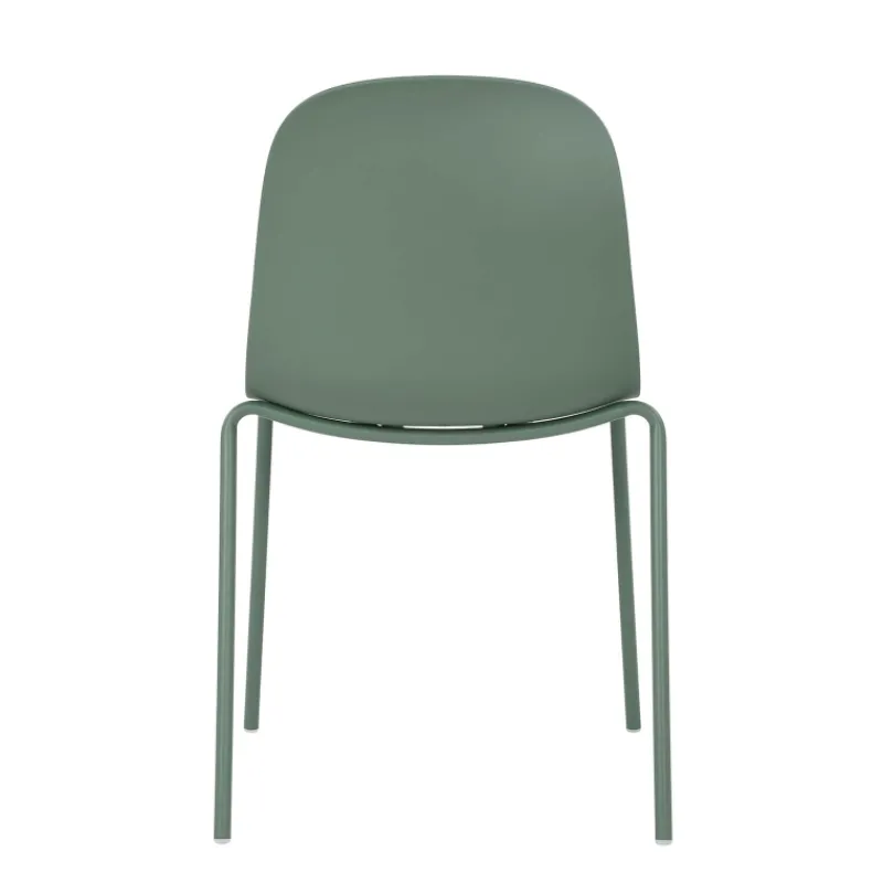 LilyChaise coque moderne empilable en polypropylène avec pieds en métal* Chaise De Cuisine|Chaise De Salle à Manger