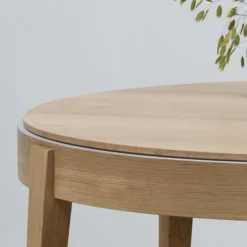 Dasras Liseré 355 Table ronde en bois massif avec allonges* Table De Salle à Manger