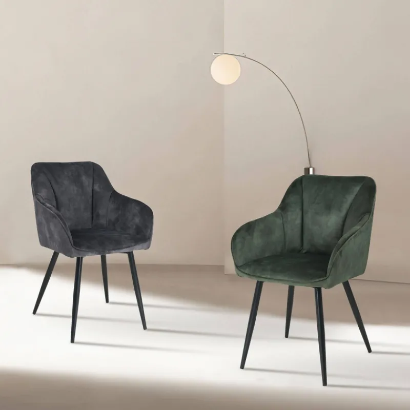 LisonFauteuil cosy en tissu avec pieds en métal* Chaise De Salle à Manger|Fauteuil De Salon