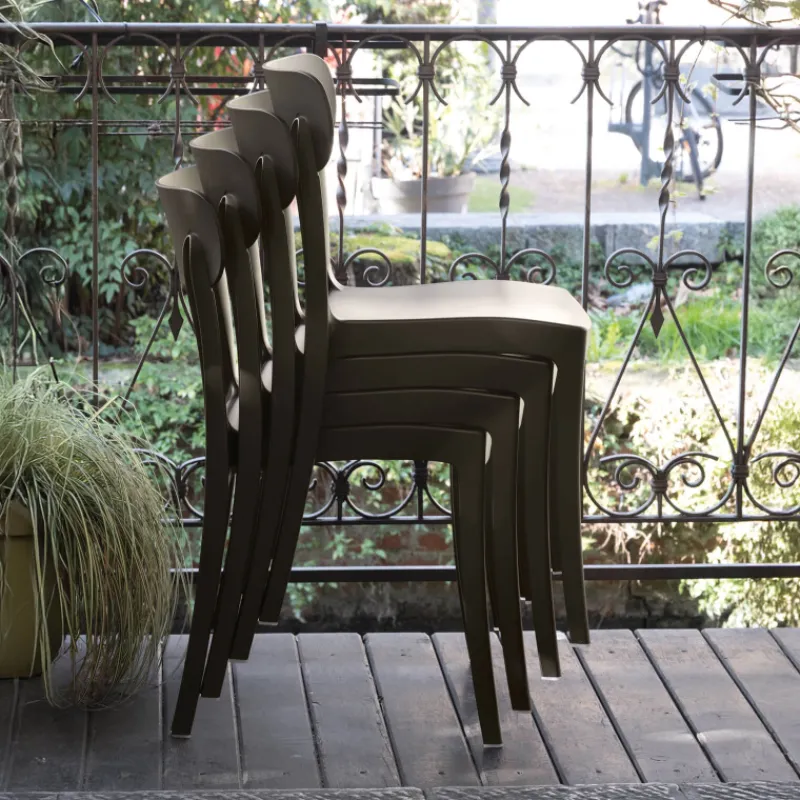 Locanda Connubia© Chaise de jardin empilable en polypropylène* Chaise De Jardin