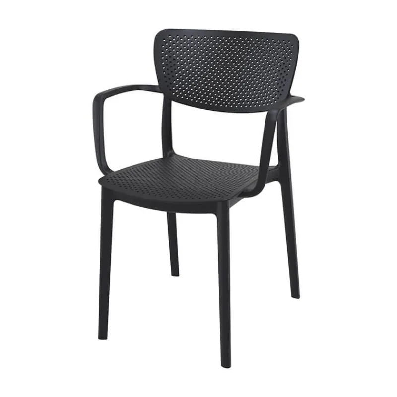 Loft Chaise de jardin micro perforée avec accoudoirs* Chaise De Jardin|Fauteuil De Jardin