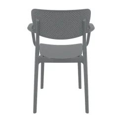 Loft Chaise moderne avec accoudoirs en polypropylène micro perforé* Chaise De Cuisine|Chaise De Salle à Manger