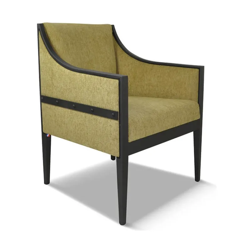 Paget Loic Fauteuil de style en tissu fabriqué en France* Fauteuil De Salon