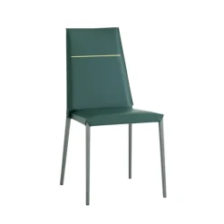 Airnova Lolas S Chaise en croûte de cuir fabrication italienne avec liseré* Chaise De Salle à Manger