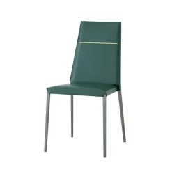 Airnova Lolas S Chaise en croûte de cuir fabrication italienne avec liseré* Chaise De Salle à Manger
