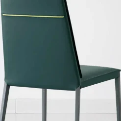 Airnova Lolas S Chaise en croûte de cuir fabrication italienne avec liseré* Chaise De Salle à Manger