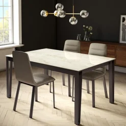 Cancio London Table design en Dekton avec pieds épingle en métal* Table De Salle à Manger