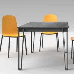 Cancio London Table design en Dekton avec pieds épingle en métal* Table De Salle à Manger