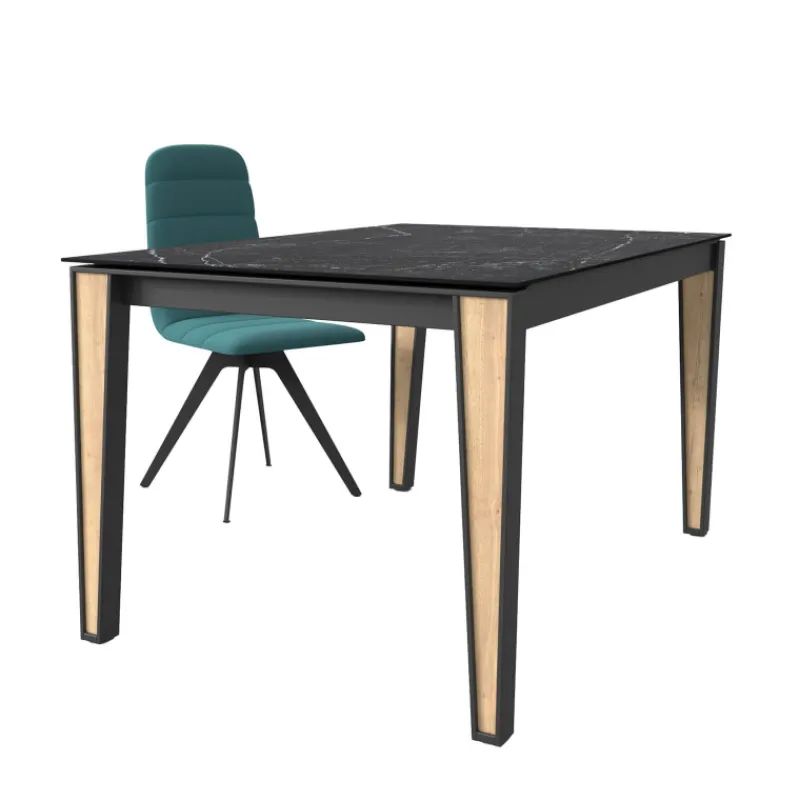 Cancio London Table en Dekton avec pieds métal et bois* Table De Salle à Manger