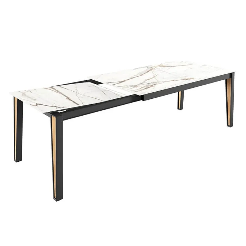 Cancio London Table en Dekton extensible avec pieds en métal et bois* Table De Salle à Manger